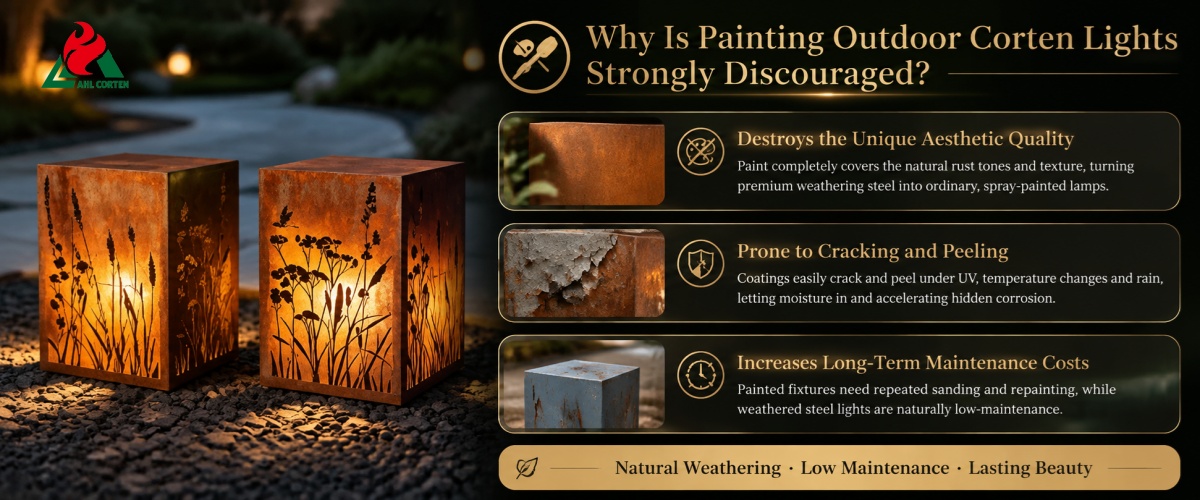 Why Is Painting Outdoor Corten Lights Strongly Discouraged